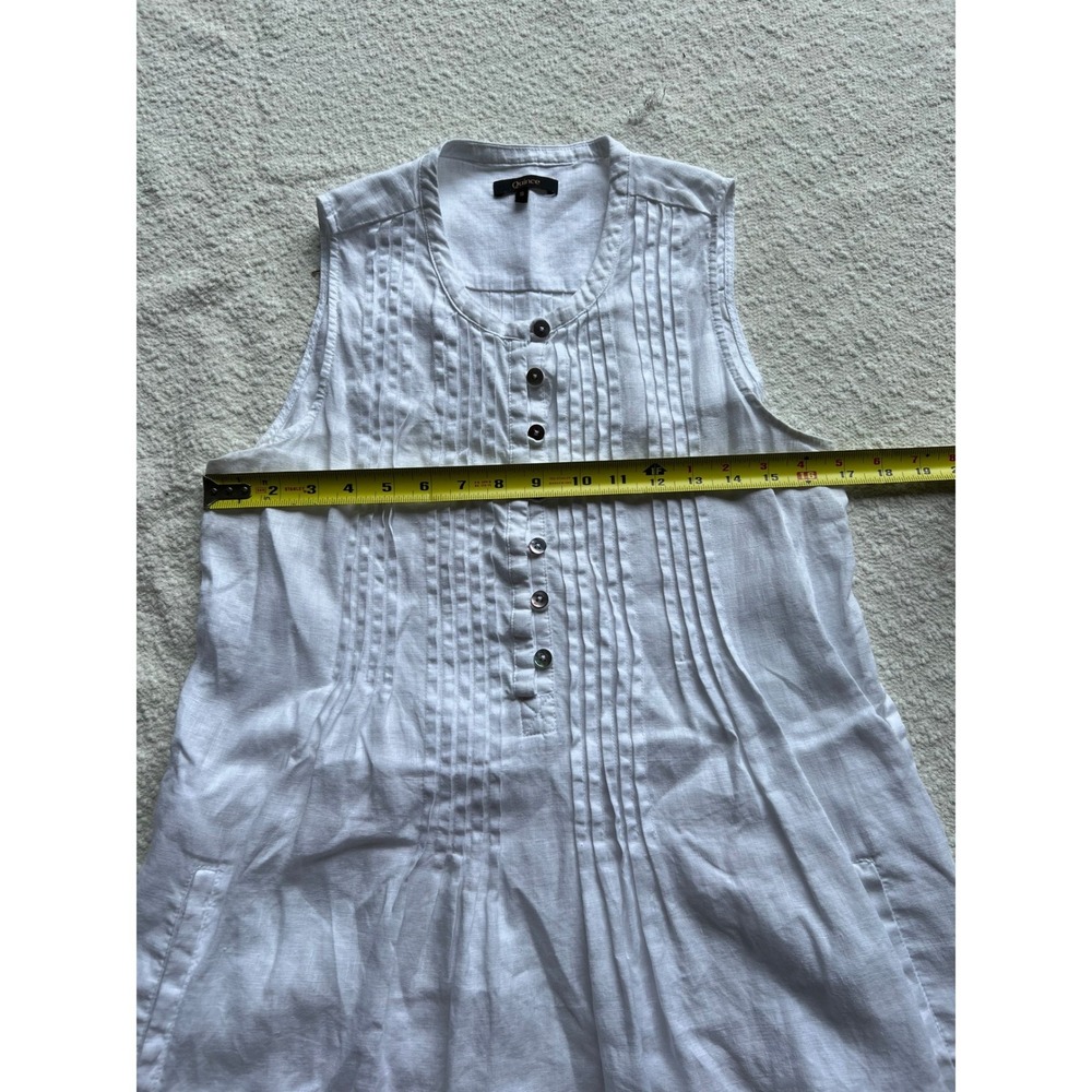 Quince White 100% Linen Sleeveless Dress Womens Small - Picture 5 of 6